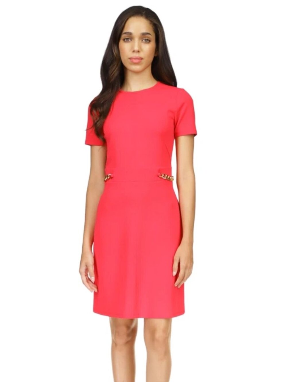 MICHAEL Michael Kors Scuba Crepe Chain Trim Mini Dress Women's 1XL New with Tags